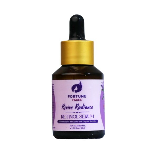 Fortune Faces Retinol 3% Serum, Anti-Aging Face Treatment with Hyaluronic Acid, Niacinamide & Bakuchiol, 30ml