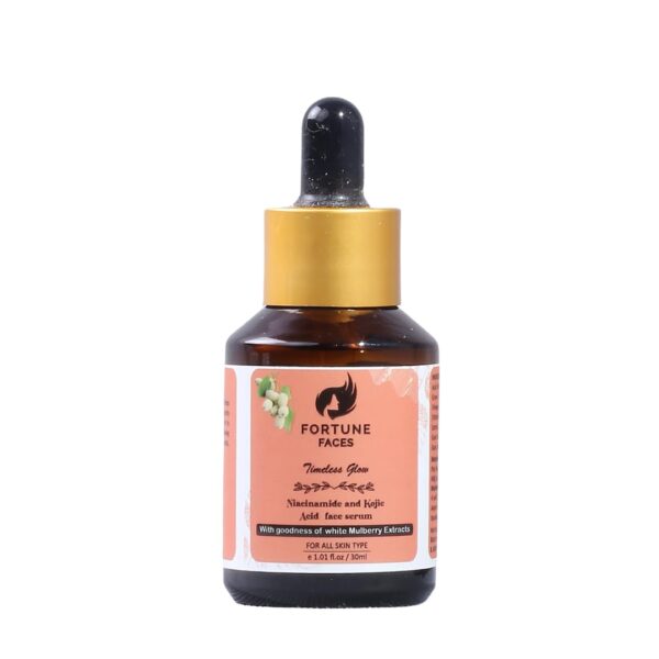 Fortune Faces Niacinamide 5% & Kojic Acid 2% Face Serum with White Mulberry Extract – Brightening & Dark Spot Remover for Even Tone, Acne Scars, Oil Control & Smooth Skin – 30ml