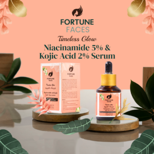 Fortune Faces Niacinamide 5% & Kojic Acid 2% Face Serum with White Mulberry Extract – Brightening & Dark Spot Remover for Even Tone, Acne Scars, Oil Control & Smooth Skin – 30ml